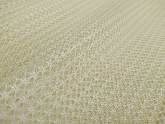 クリーム色＆編み模様のモスキートガードレースカーテン