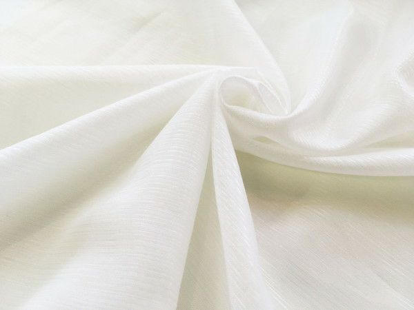 白＆横ライン地模様の遮熱レースカーテン