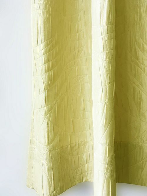 ベージュ＆バラ＆幾何学模様のジャカード織カーテン